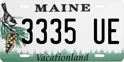 ME license plate 3335UE