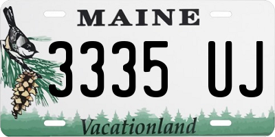 ME license plate 3335UJ