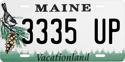ME license plate 3335UP