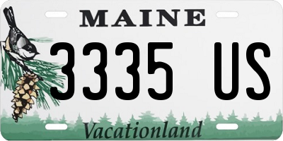 ME license plate 3335US