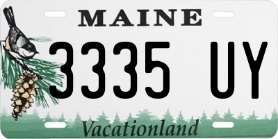 ME license plate 3335UY