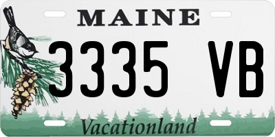ME license plate 3335VB