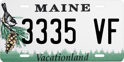 ME license plate 3335VF