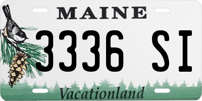 ME license plate 3336SI