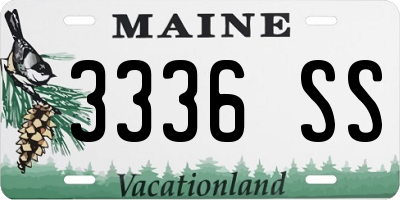 ME license plate 3336SS