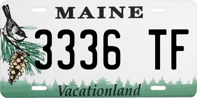 ME license plate 3336TF