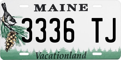 ME license plate 3336TJ