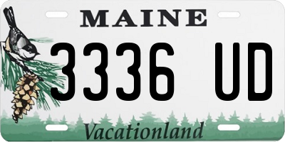 ME license plate 3336UD