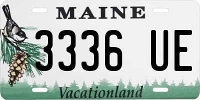ME license plate 3336UE
