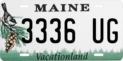 ME license plate 3336UG
