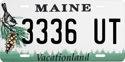 ME license plate 3336UT