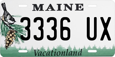 ME license plate 3336UX