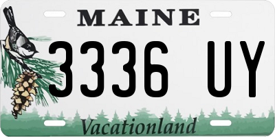 ME license plate 3336UY