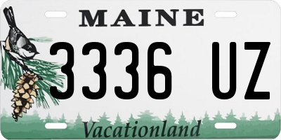 ME license plate 3336UZ