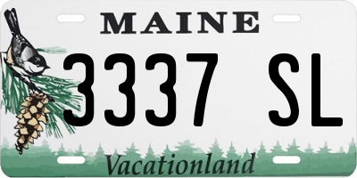 ME license plate 3337SL