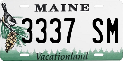 ME license plate 3337SM