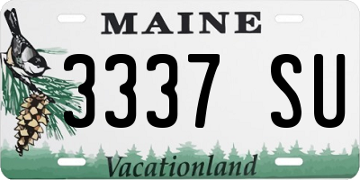 ME license plate 3337SU