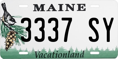 ME license plate 3337SY