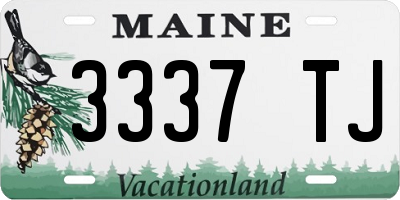 ME license plate 3337TJ