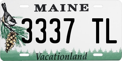 ME license plate 3337TL