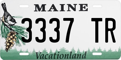 ME license plate 3337TR