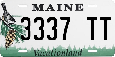 ME license plate 3337TT