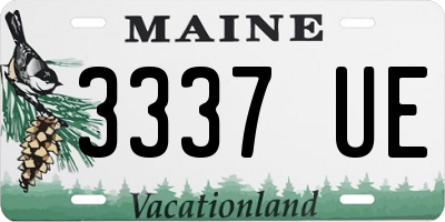 ME license plate 3337UE