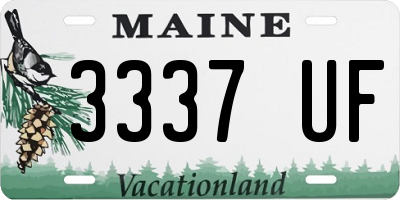 ME license plate 3337UF