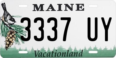 ME license plate 3337UY