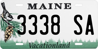 ME license plate 3338SA