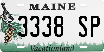 ME license plate 3338SP