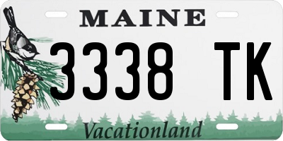 ME license plate 3338TK