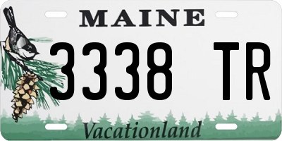 ME license plate 3338TR