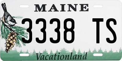 ME license plate 3338TS