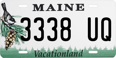 ME license plate 3338UQ