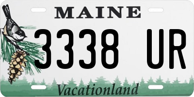 ME license plate 3338UR