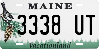 ME license plate 3338UT