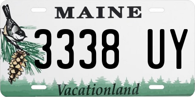 ME license plate 3338UY