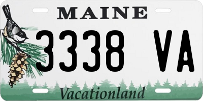ME license plate 3338VA