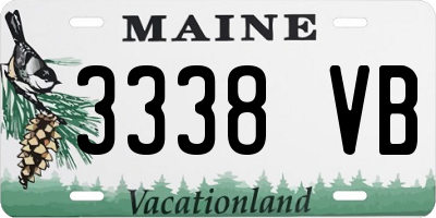 ME license plate 3338VB