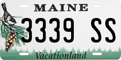 ME license plate 3339SS