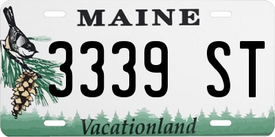 ME license plate 3339ST