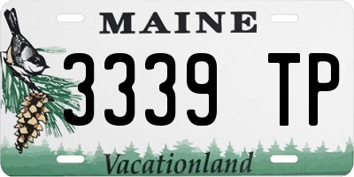 ME license plate 3339TP