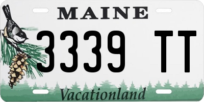 ME license plate 3339TT