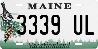 ME license plate 3339UL