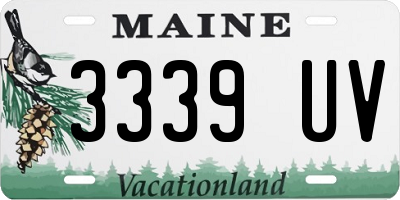 ME license plate 3339UV