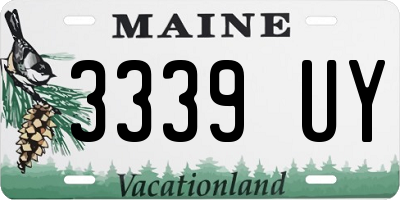 ME license plate 3339UY