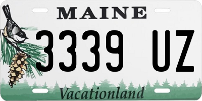 ME license plate 3339UZ