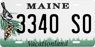 ME license plate 3340SO