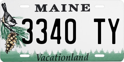 ME license plate 3340TY